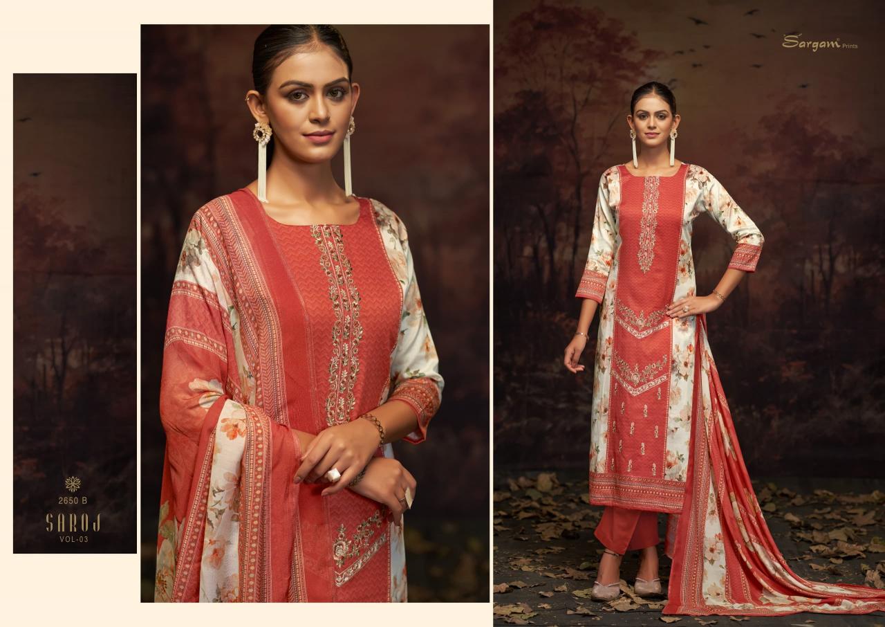 Sargam Saroj catalog wholesale dress material catalogue