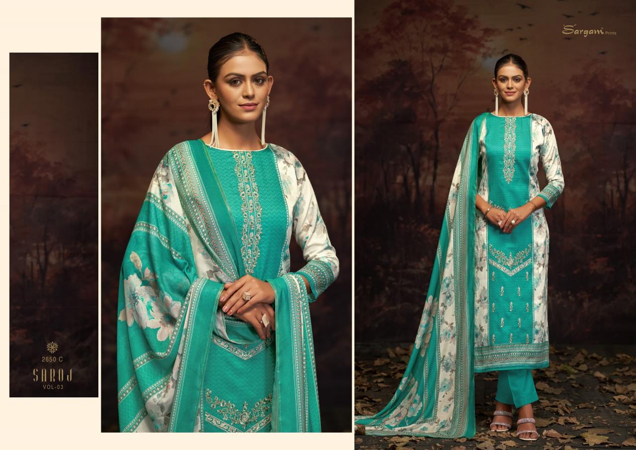 Sargam Saroj catalog wholesale dress material catalogue