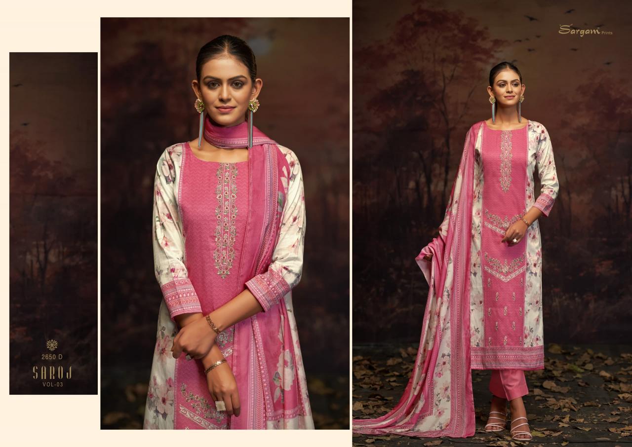 Sargam Saroj catalog wholesale dress material catalogue