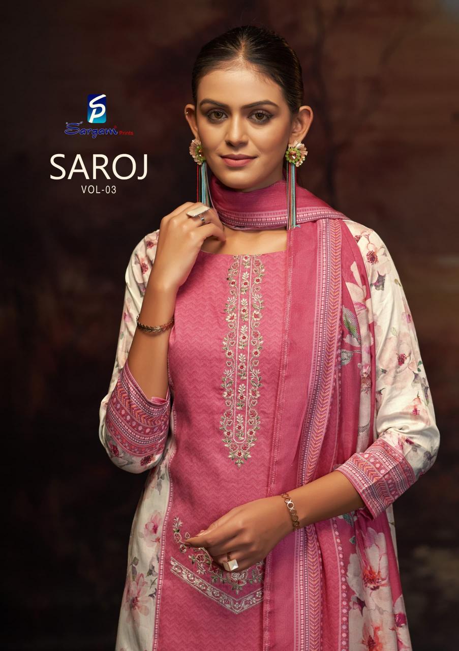 Sargam Saroj catalog wholesale dress material catalogue