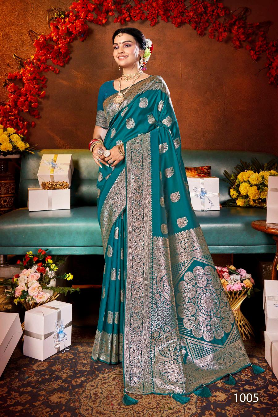 Saroj Grand opening silk vol.1 50*600 silk  in surat with price wholesale