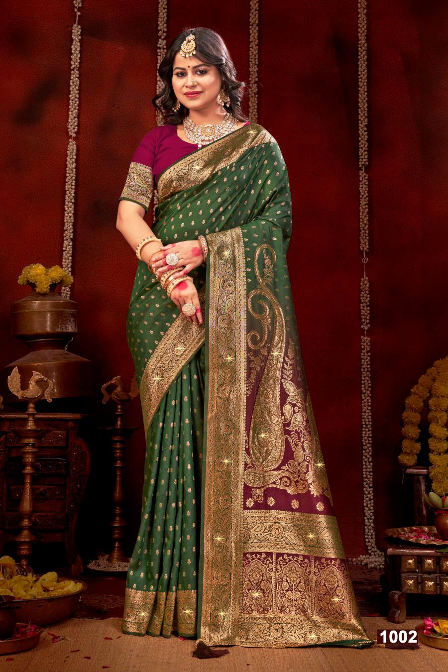 Saroj Megh mayur saroski vol.1 Soft silk saree surat with price wholesale