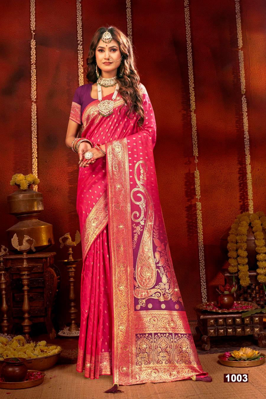 Saroj Megh mayur saroski vol.1 Soft silk saree surat with price wholesale