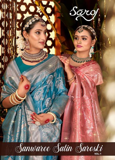Saroj Sanwaree satin saroski vol.1 Sattin silk in surat with price wholesale