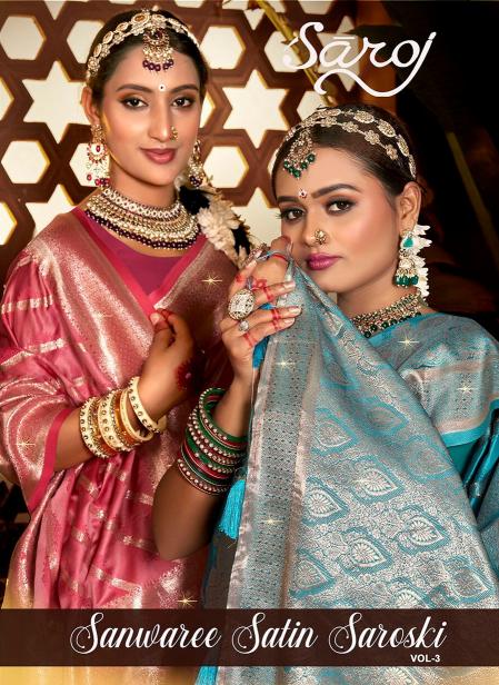 Saroj Sanwaree satin saroski vol.3 Sattin silk in surat with price wholesale