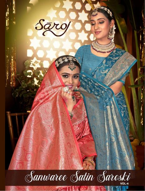 Saroj Sanwaree satin saroski vol.4 Sattin silk in surat with price wholesale