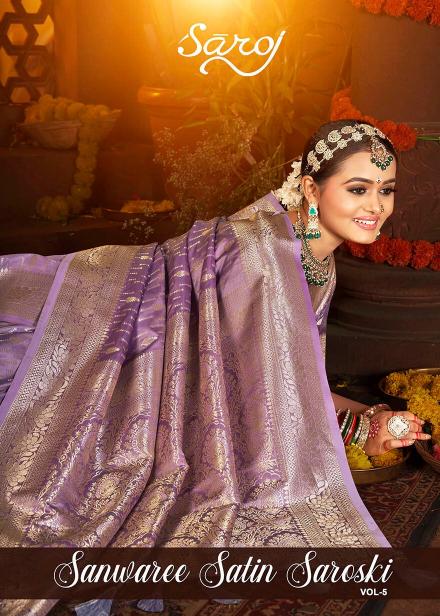 Saroj Sanwaree satin saroski vol.5 Sattin silk in surat with price wholesale