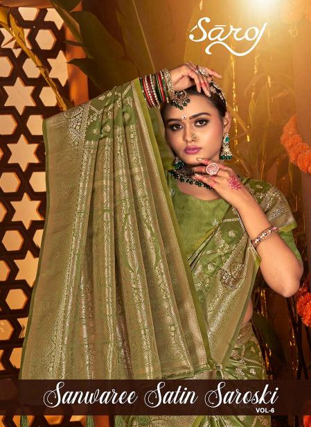 Saroj Sanwaree satin saroski vol.6 Sattin silk in surat with price wholesale