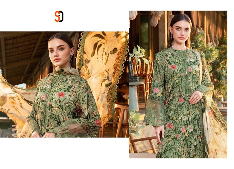 Shraddha Maria B Chikankari Vol 19 catalog Cotton Dupatta online pakistani plazzo suits