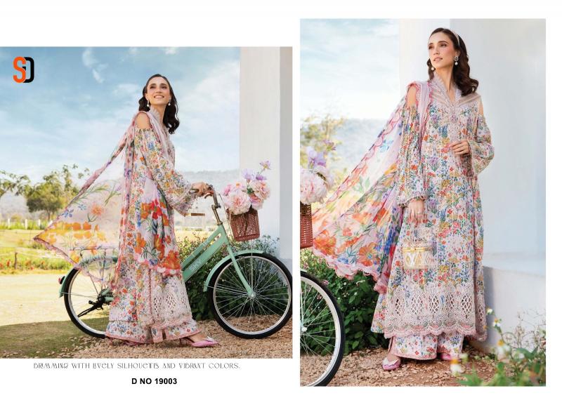 Shraddha Maria B Chikankari Vol 19 catalog Cotton Dupatta online pakistani plazzo suits