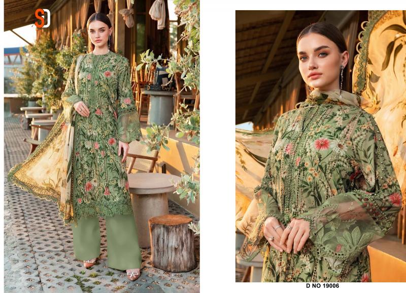 Shraddha Maria B Chikankari Vol 19 catalog Cotton Dupatta online pakistani plazzo suits