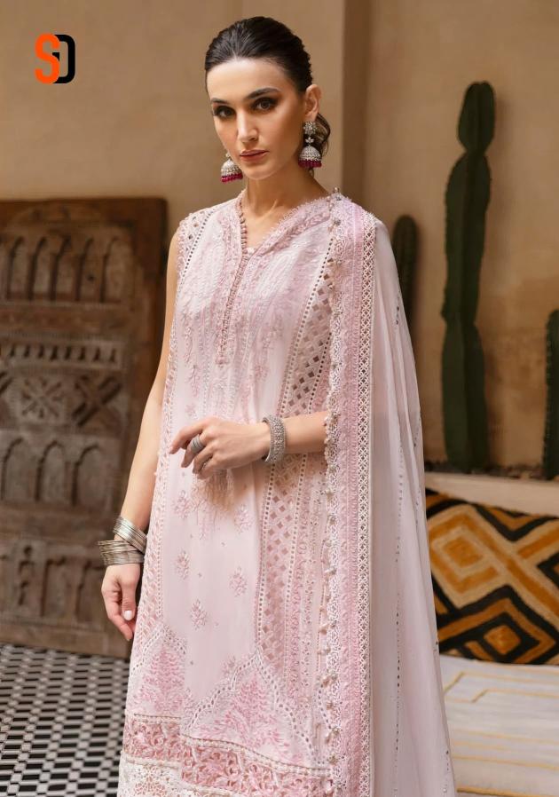 Shraddha Maria B Lawn Catalog Chiffon Dupatta pakistani lawn suit price in india