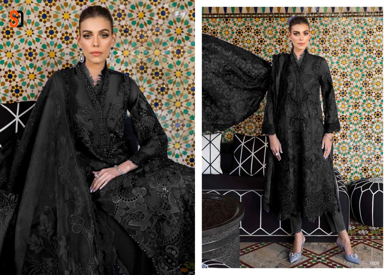 Shraddha Maria B Lawn Catalog Chiffon Dupatta pakistani lawn suit price in india