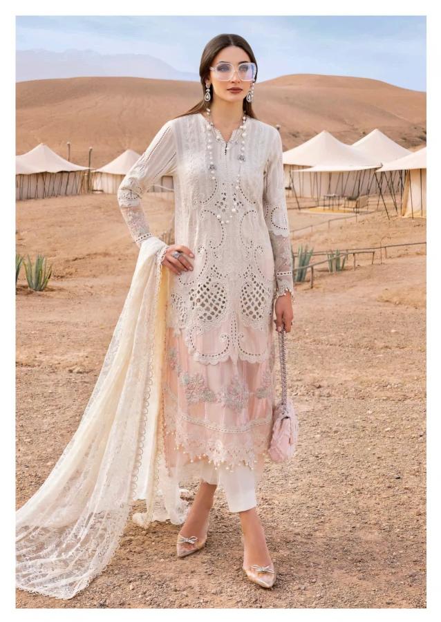 Shraddha Maria B Lawn Catalog Cotton Dupatta pakistani lawn suit collection