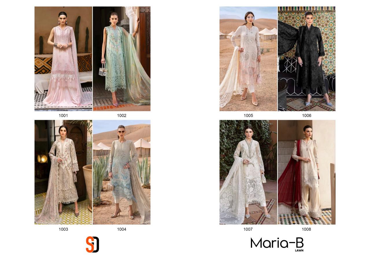 Shraddha Maria B Lawn Catalog Cotton Dupatta pakistani lawn suit collection