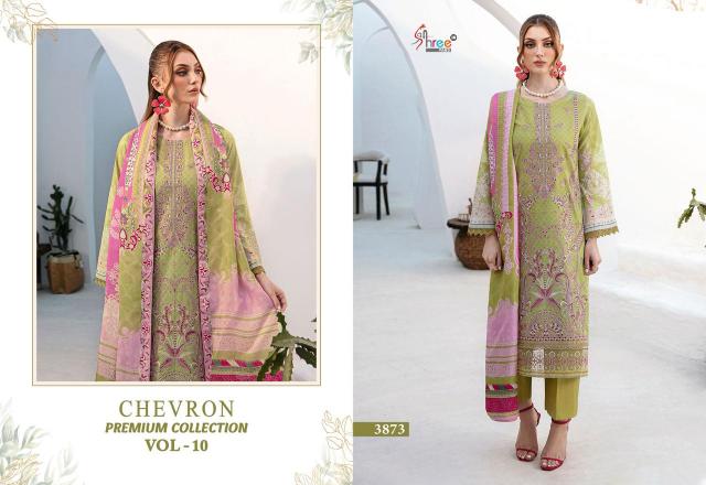 Shree Chevron Premium Collection Vol 10 Catalog Chiffon Dupatta pakistani bridal suits in delhi