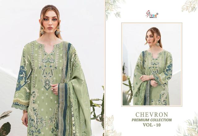 Shree Chevron Premium Collection Vol 10 Catalog Cotton Dupatta pakistani best salwar suits