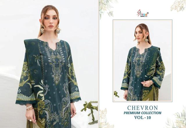 Shree Chevron Premium Collection Vol 10 Catalog Cotton Dupatta pakistani best salwar suits