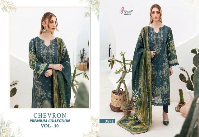 Shree Chevron Premium Collection Vol 10 Catalog Cotton Dupatta pakistani best salwar suits
