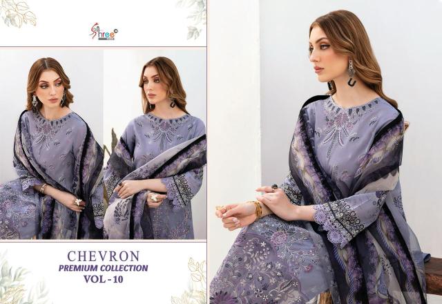 Shree Chevron Premium Collection Vol 10 Catalog Cotton Dupatta pakistani best salwar suits