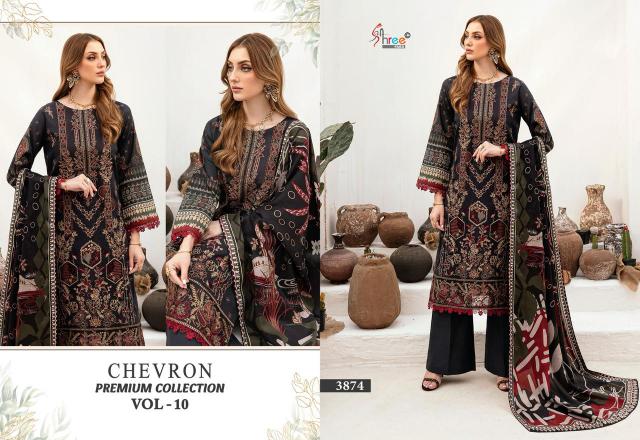 Shree Chevron Premium Collection Vol 10 Catalog Cotton Dupatta pakistani best salwar suits