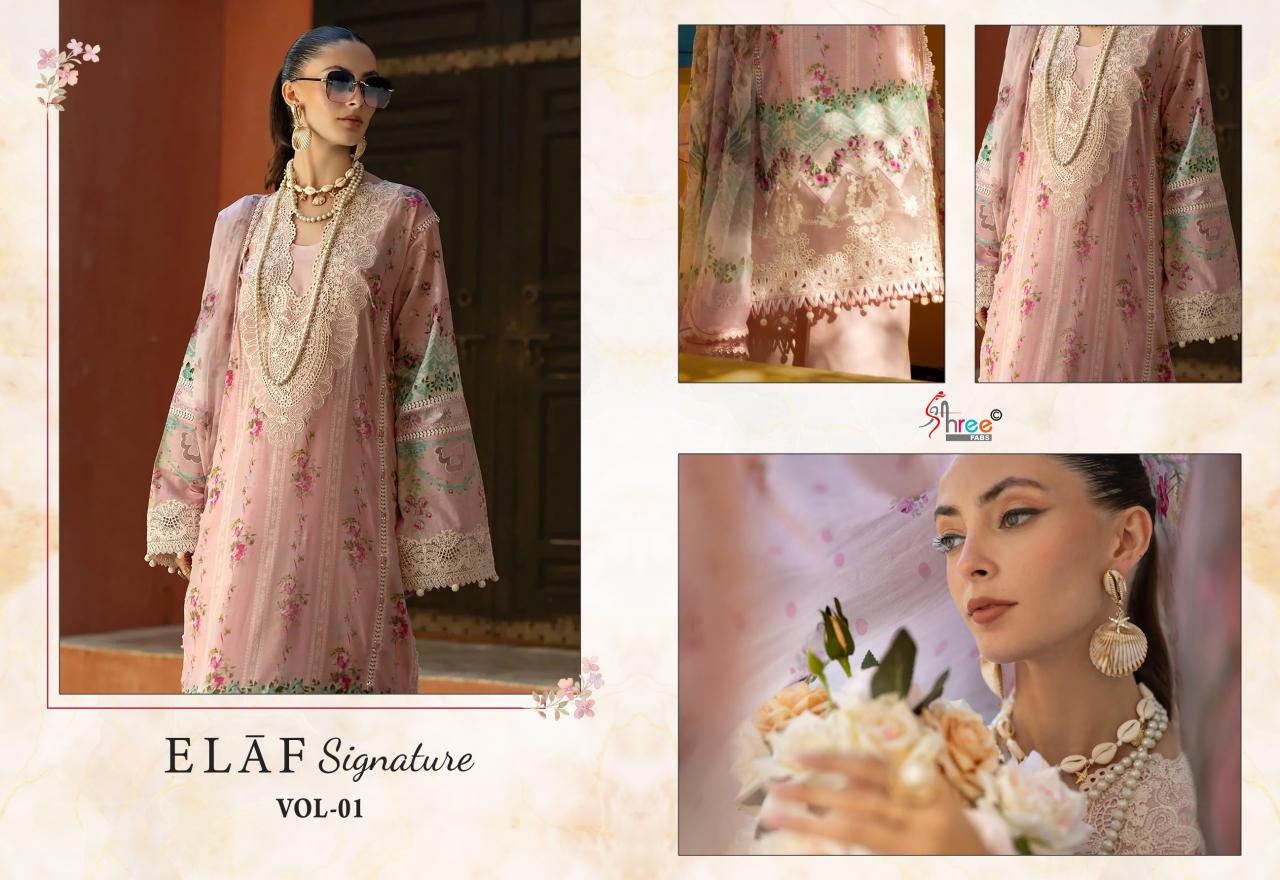 Shree Fabs Elaf Signature Vol 1 catalog Cotton Dupatta new pakistani designer suits 2025
