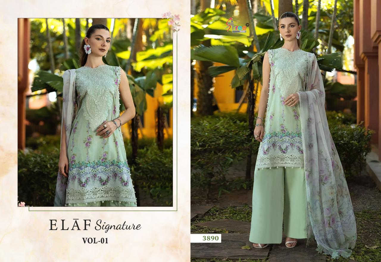 Shree Fabs Elaf Signature Vol 1 catalog Cotton Dupatta new pakistani designer suits 2025