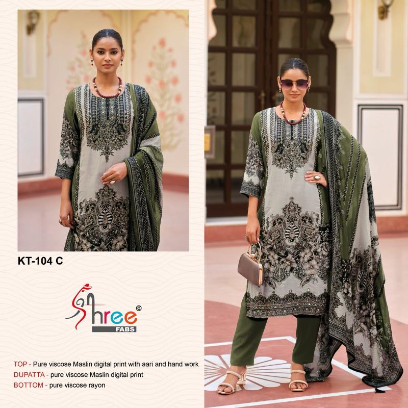 Shree Fabs KT 104 catalog ladies pakistani suit designs
