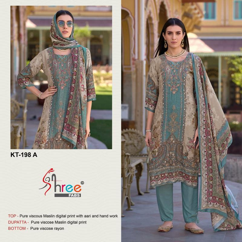Shree Fabs KT 198 Catalog new pakistani dress suits
