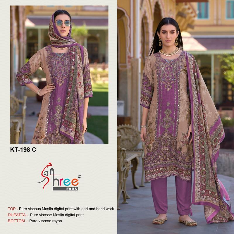 Shree Fabs KT 198 Catalog new pakistani dress suits