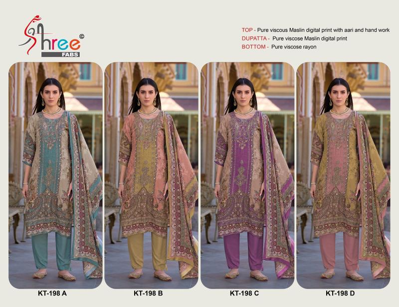 Shree Fabs KT 198 Catalog new pakistani dress suits