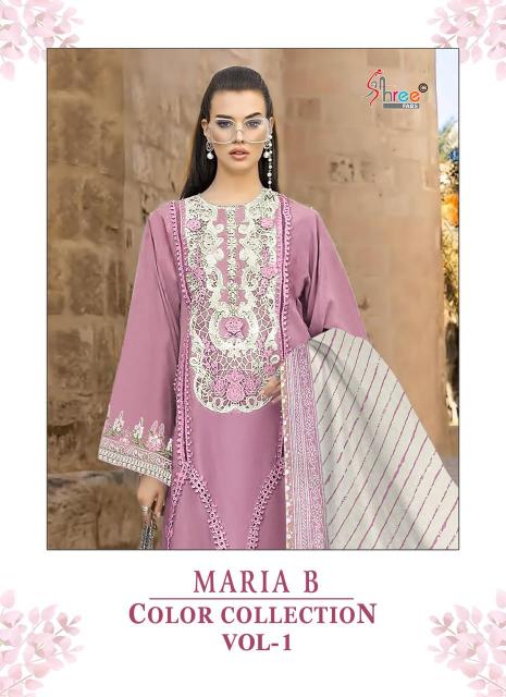 Shree Fabs Maria B Color Collection Vol 1 catalog Chiffon Dupatta female suits fabric online pakistani