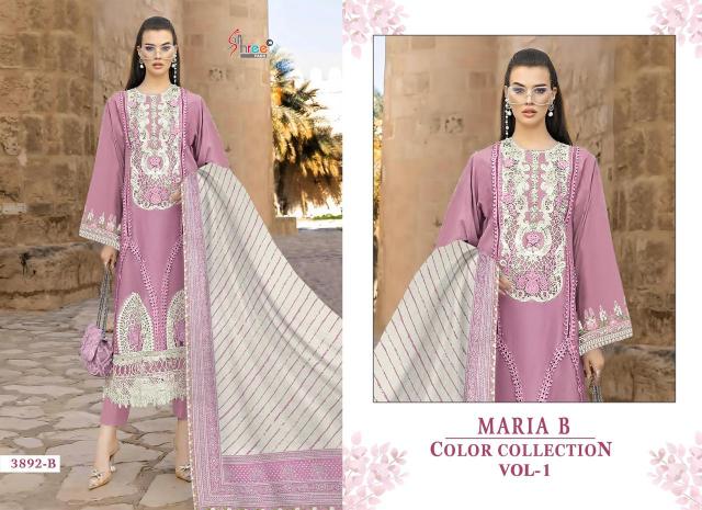 Shree Fabs Maria B Color Collection Vol 1 catalog Chiffon Dupatta female suits fabric online pakistani
