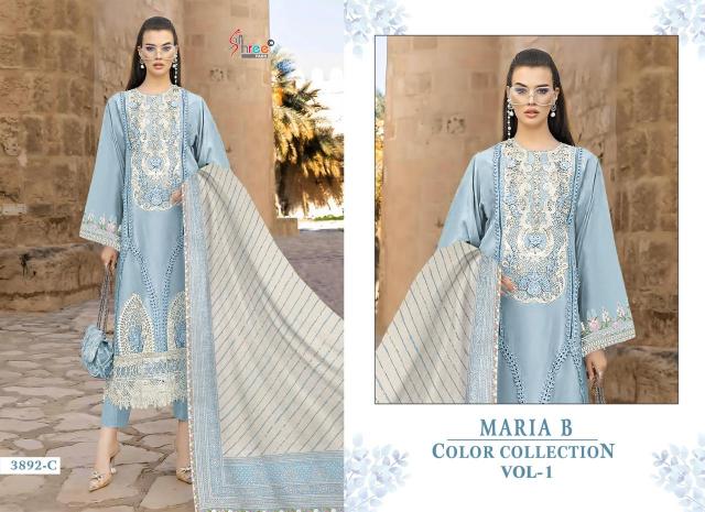 Shree Fabs Maria B Color Collection Vol 1 catalog Chiffon Dupatta female suits fabric online pakistani