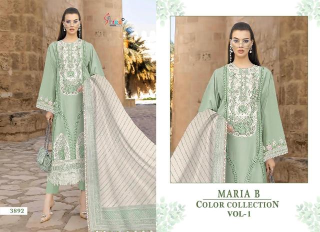 Shree Fabs Maria B Color Collection Vol 1 catalog Chiffon Dupatta female suits fabric online pakistani