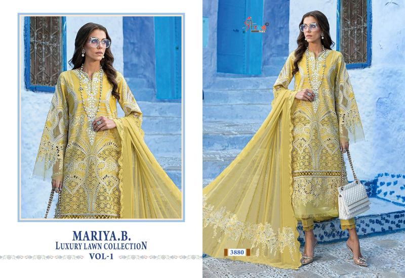 Shree Fabs Mariya B Luxury Lawn Collection Vol 1 catalog Chiffon Dupatta latest pakistani sharara suits