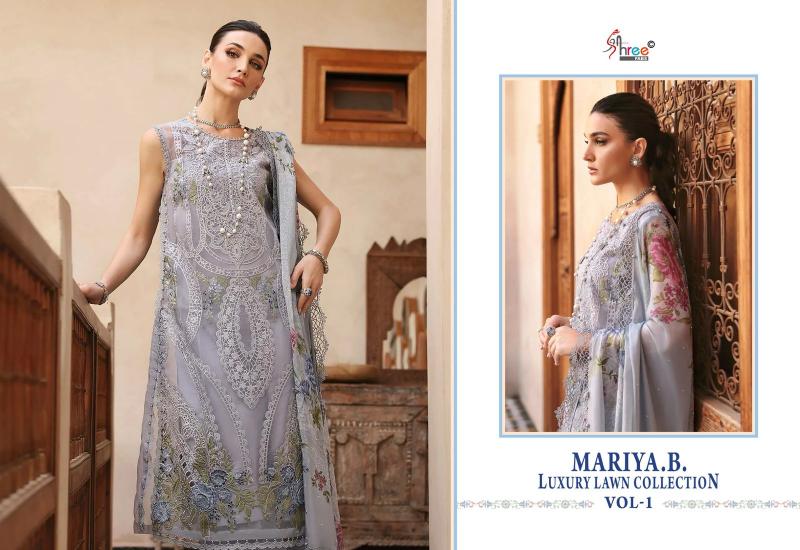 Shree Fabs Mariya B Luxury Lawn Collection Vol 1 catalog Chiffon Dupatta latest pakistani sharara suits