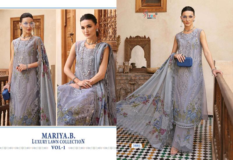Shree Fabs Mariya B Luxury Lawn Collection Vol 1 catalog Cotton Dupatta latest pakistani punjabi suits images
