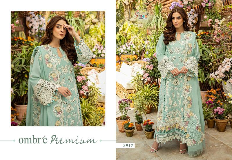 Shree Fabs Ombre premium catalog pakistani cotton embroidered suits