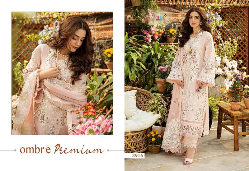 Shree Fabs Ombre premium catalog pakistani cotton embroidered suits
