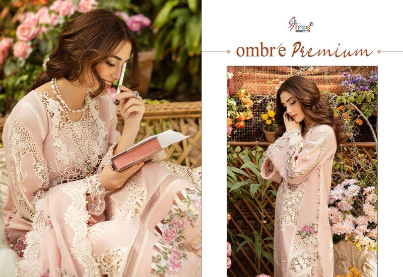 Shree Fabs Ombre premium catalog pakistani cotton embroidered suits