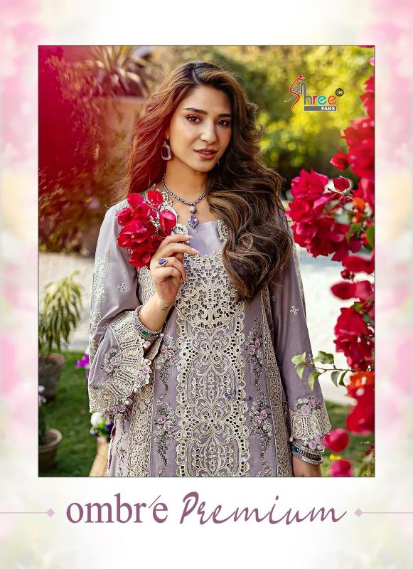 Shree Fabs Ombre premium catalog pakistani cotton embroidered suits