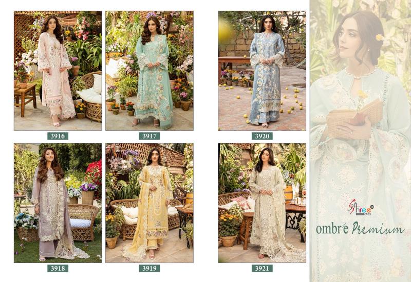 Shree Fabs Ombre premium catalog pakistani cotton embroidered suits
