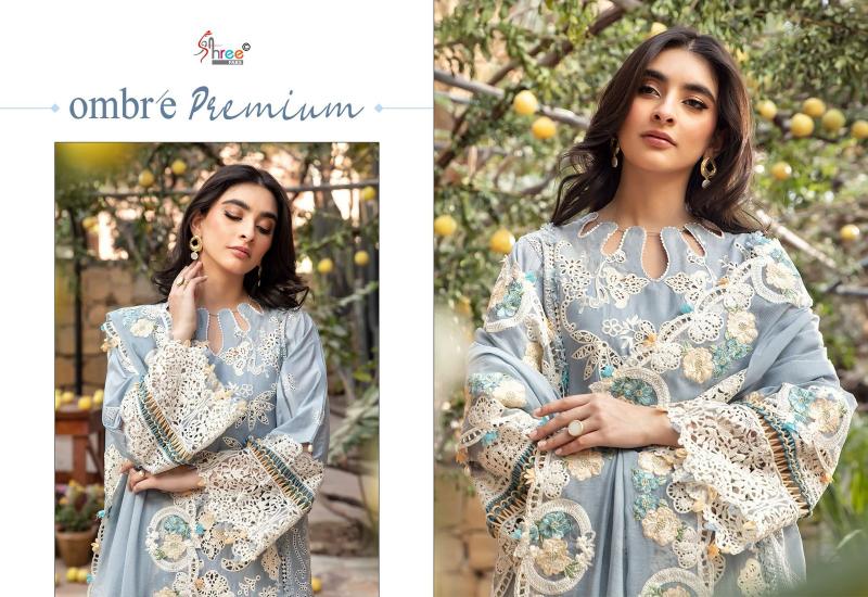 Shree Fabs Ombre premium catalog pakistani cotton embroidered suits