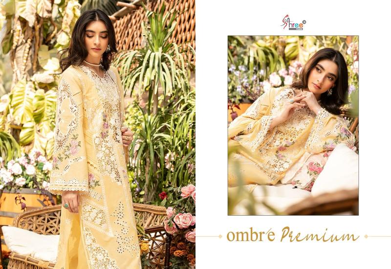 Shree Fabs Ombre premium catalog pakistani cotton embroidered suits