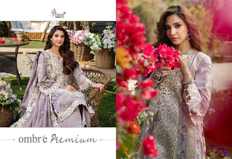 Shree Fabs Ombre premium catalog pakistani cotton embroidered suits