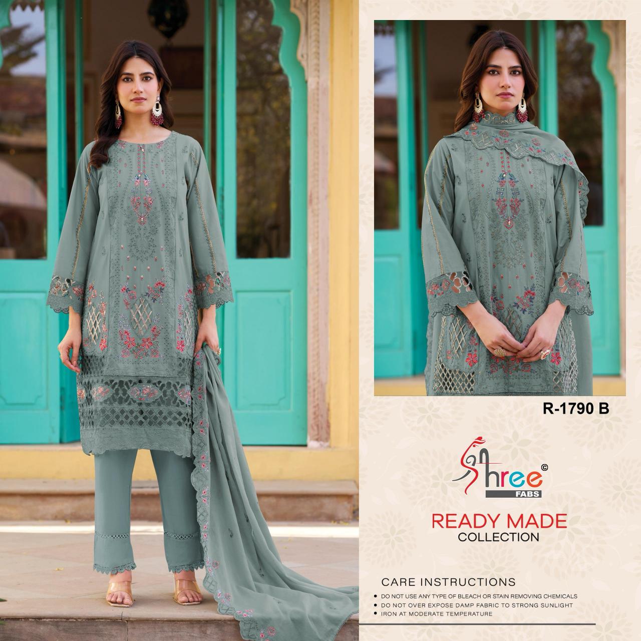 Shree Fabs R 1790 catalog pakistani crochet suits