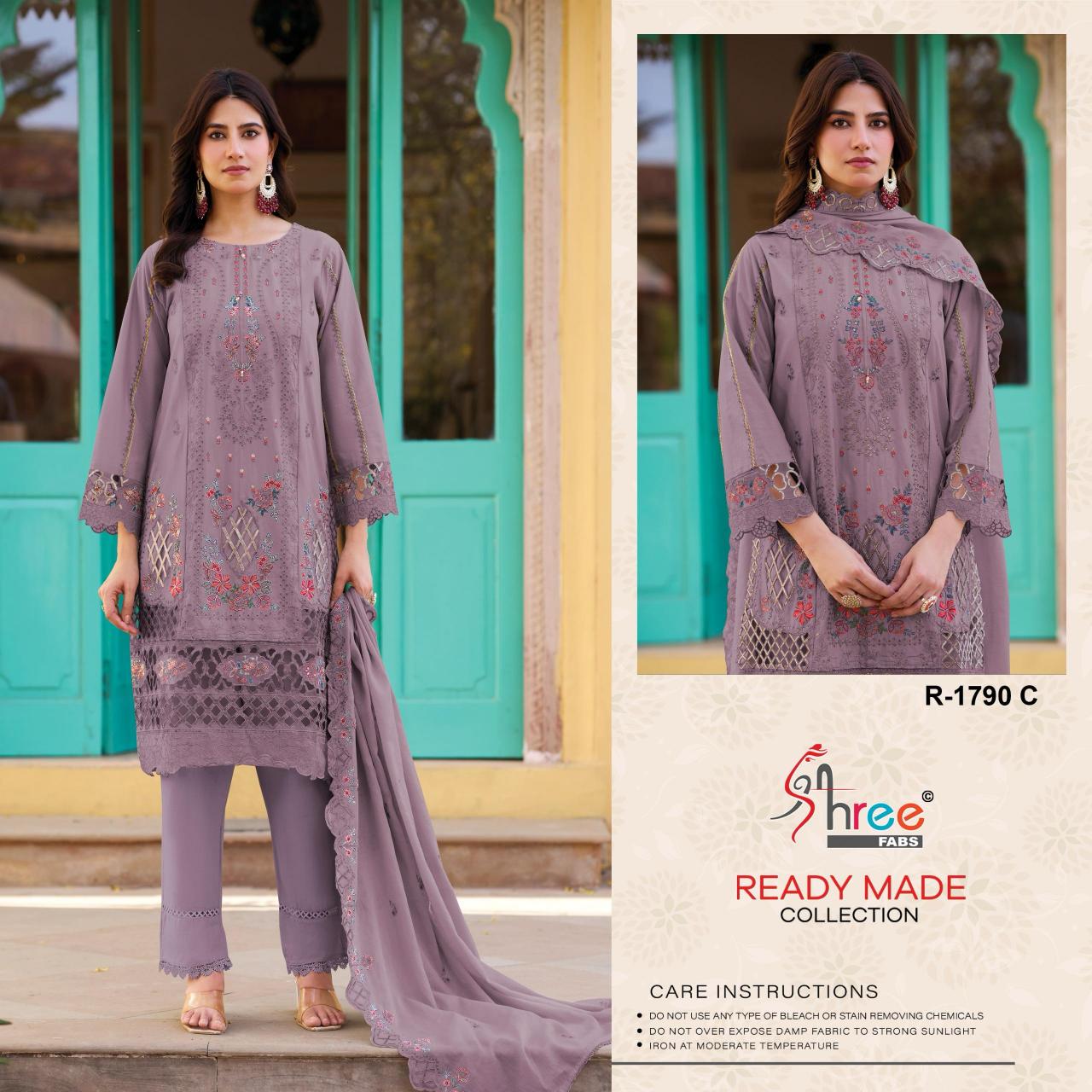 Shree Fabs R 1790 catalog pakistani crochet suits