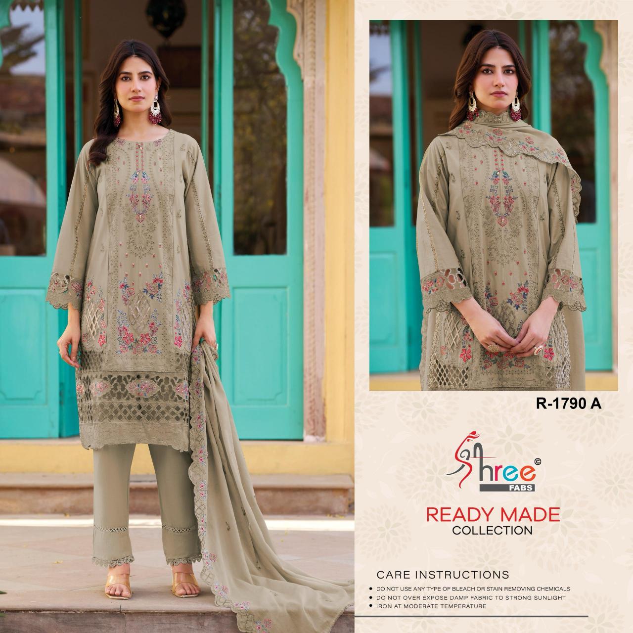 Shree Fabs R 1790 catalog pakistani crochet suits