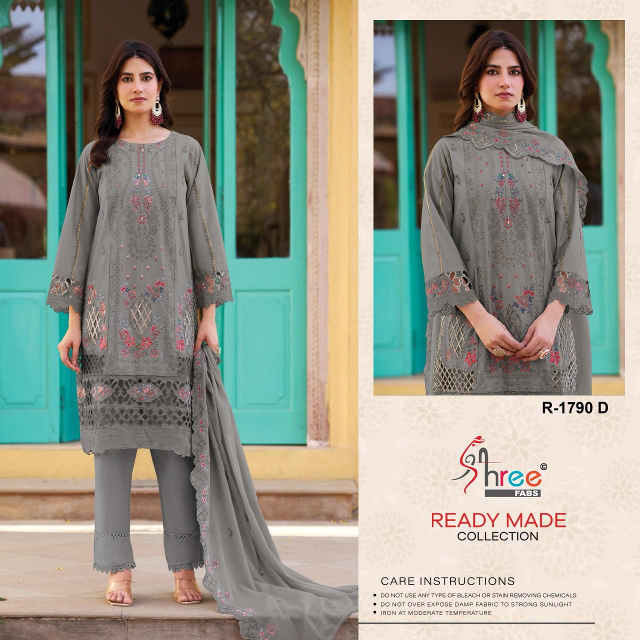 Shree Fabs R 1790 catalog pakistani crochet suits